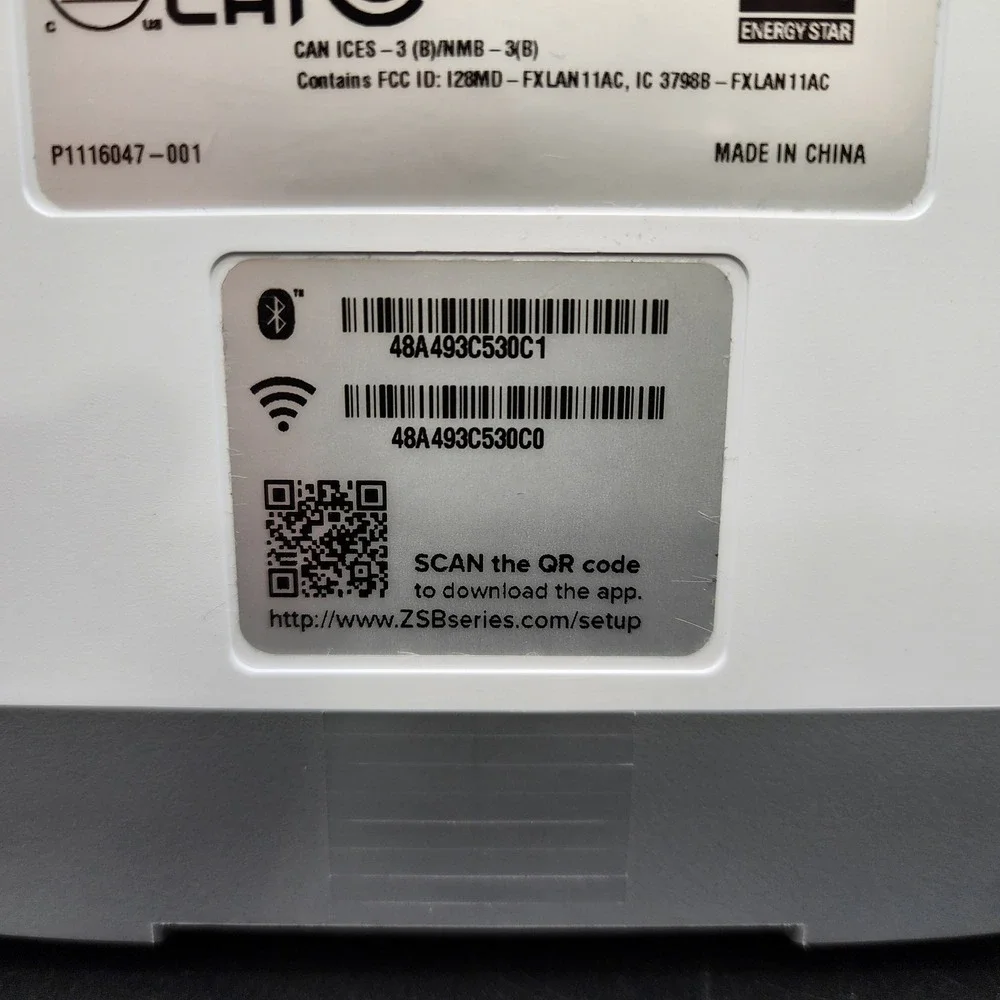 Zebra ZSB-DP14 White Thermal Label Printer WiFi Bluetooth Wireless Cloud Desktop